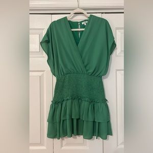 TCEC green ruffle dress